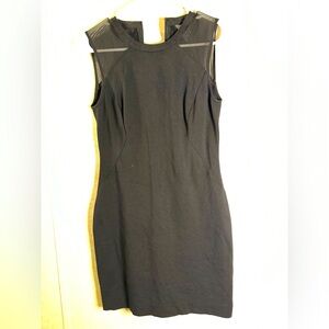 Women's Black Sleeveless Sheath Work Dress Sz 0 Petite Minimalist Office Tennis